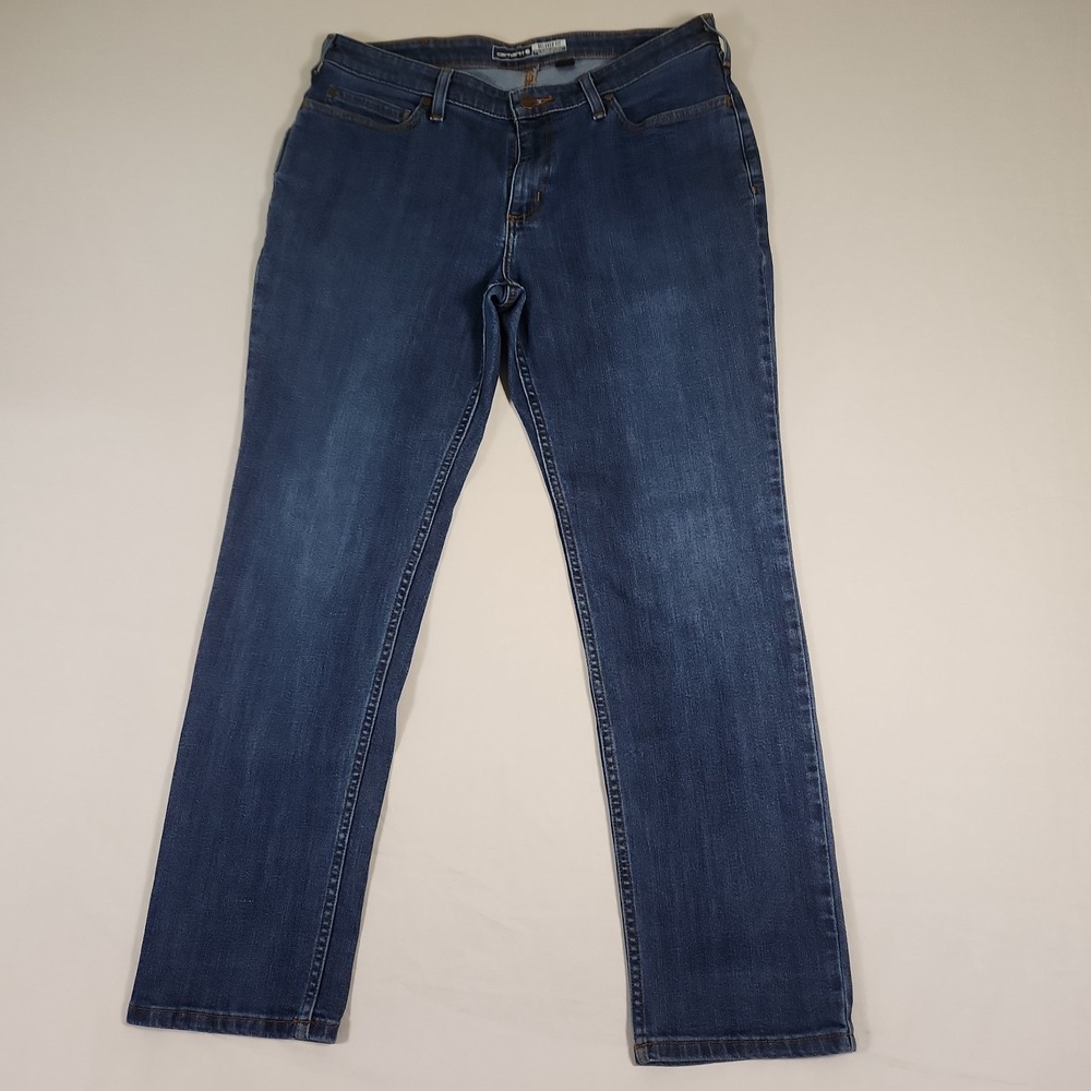 Carhartt Women's Rugged Flex Relaxed Fit Jeans BD5383-W Size 12 Short Regular